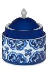 Dolce & Gabbana Dolce&gabbana Blu Meditteraneo Sugar Bowl & Lid In Navy