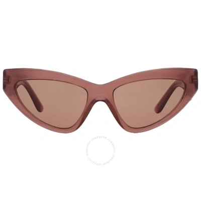Dolce & Gabbana Dolce And Gabbana Brown Cat Eye Ladies Sunglasses Dg4439 3411/3 55