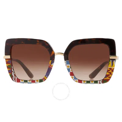 Dolce & Gabbana Dolce And Gabbana Brown Gradient Butterfly Ladies Sunglasses Dg4373f 327813 52