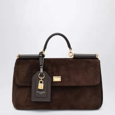 Dolce & Gabbana Dolce&gabbana Brown Suede Leather Bag My Sicily Women