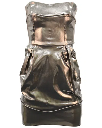 Dolce & Gabbana Dolce And Gabbana Bustier Dress In Metallic