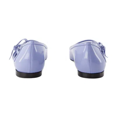 Dolce & Gabbana Dolce&gabbana Calfskin Leather Ballerina In Blue