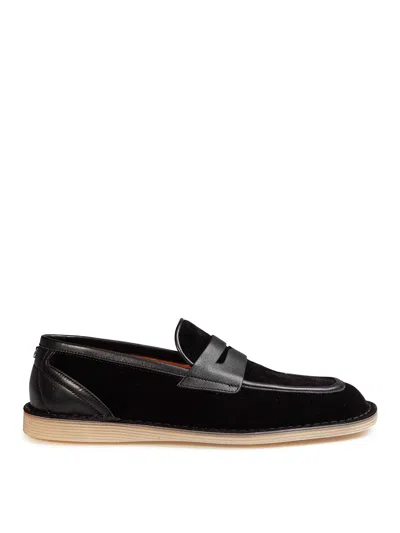 Dolce & Gabbana Dolce And Gabbana Calfskin Slipper In Black