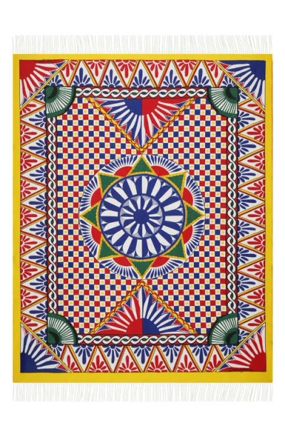 Dolce & Gabbana Dolce&gabbana Caretto Cashmere Throw Blanket In Multi