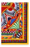 Dolce & Gabbana Carretto Graphic-print Beach Towel In Misce/carr