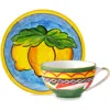 Dolce & Gabbana Dolce&gabbana Carretto Lemon Espresso Cup & Saucer Set In Yellow