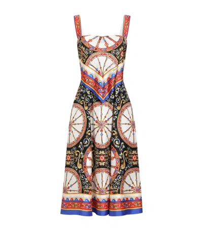 Dolce & Gabbana Dolce&gabbana Carretto Midi Dress In Multi