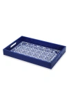 Dolce & Gabbana Dolce&gabbana Carretto Rectangular Wood Tray In Navy