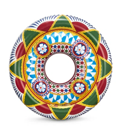 Dolce & Gabbana Dolce&gabbana Carretto Siciliano Inflatable Pool Ring In Multi