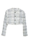 Dolce & Gabbana Dolce&gabbana Check Raschel Tweed Crop Jacket In S8100 Quadri-check-tartan