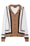 Dolce & Gabbana Logo Embroidery Cardigan Sweaters And Cardigans In Latte/marrone/beige