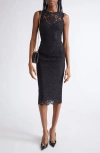 Dolce & Gabbana Dolce&gabbana Cordonetto Lace Sheath Dress In Black