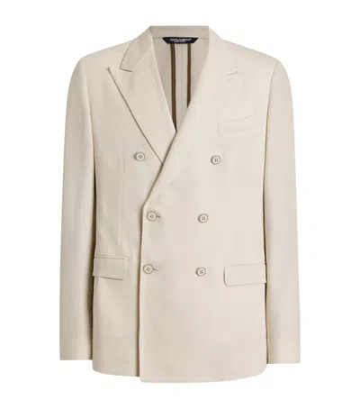Dolce & Gabbana Dolce&gabbana Cotton Double-breasted Jacket In Brown