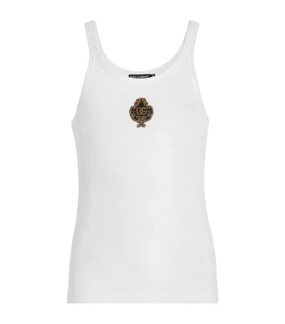 Dolce & Gabbana Dolce&gabbana Cotton Embroidered Tank Top