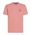Dolce & Gabbana Cotton T-shirt With Patch In Pink