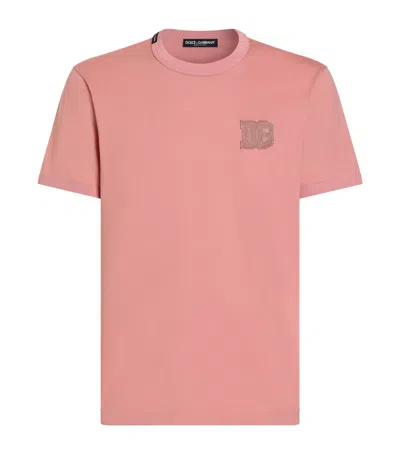 DOLCE & GABBANA DOLCE&GABBANA COTTON LOGO-PATCH T-SHIRT