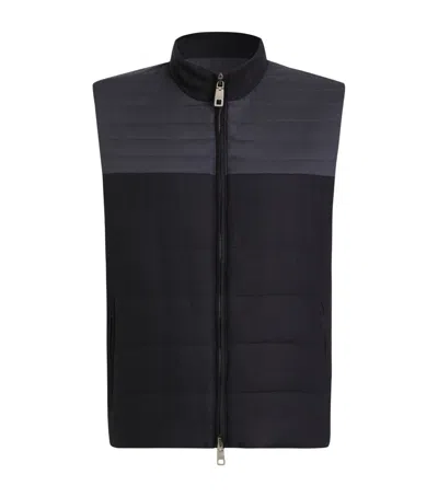 Dolce & Gabbana Dolce&gabbana Cotton-blend Padded Gilet In Blue