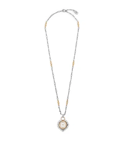 Dolce & Gabbana Dolce&gabbana Crystal-embellished Watch Necklace