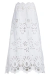 Dolce & Gabbana Longue Skirt With Cut-out In Bianco Ottico