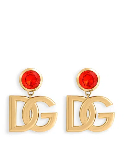 Dolce & Gabbana Dolce&gabbana D&g Logo Earrings In Gold