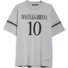 Dolce & Gabbana Dolce&gabbana D&g Logo Graphic T-shirt In S8290 Melange Grigi