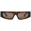 DOLCE & GABBANA DOLCE AND GABBANA DARK BROWN BROWLINE LADIES SUNGLASSES DG4411 502/73 54