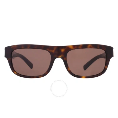 Dolce & Gabbana Dolce And Gabbana Dark Brown Rectangular Men's Sunglasses Dg4432 502/73 52 In Brown / Dark