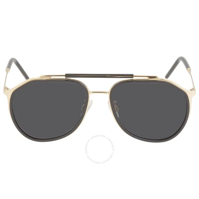 Dolce & Gabbana Open Box - Dolce And Gabbana Dark Gray Pilot Men's Sunglasses Dg2277 02/87 57 In Black / Dark / Gold / Gray
