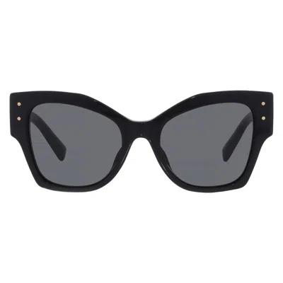 Dolce & Gabbana Dolce And Gabbana Dark Grey Butterfly Ladies Sunglasses Dg4478f 501/87 53 In Black
