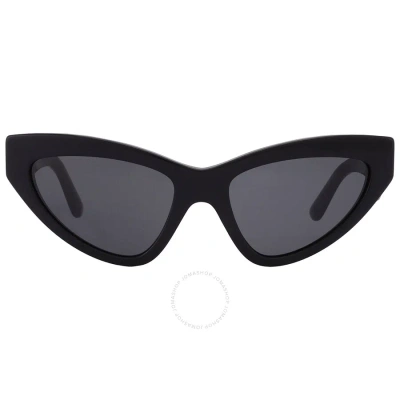 Dolce & Gabbana Dolce And Gabbana Dark Grey Cat Eye Ladies Sunglasses Dg4439 501/87 55 In Black / Dark / Grey