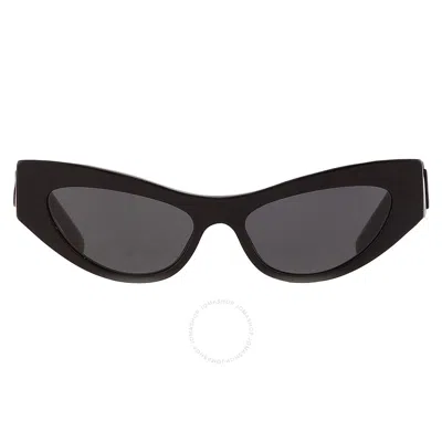Dolce & Gabbana Dolce And Gabbana Dark Grey Cat Eye Ladies Sunglasses Dg4450 501/87 52 In Black