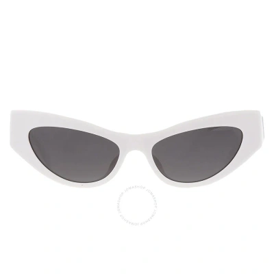 Dolce & Gabbana Dolce And Gabbana Dark Grey Cat Eye Ladies Sunglasses Dg4450f 331287 52 In Dark / Grey / White