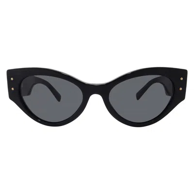 Dolce & Gabbana Dolce And Gabbana Dark Grey Cat Eye Ladies Sunglasses Dg4480 501/87 53 In Black