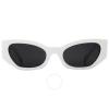 Dolce & Gabbana Dolce And Gabbana Dark Grey Cat Eye Ladies Sunglasses Dg6186 331287 52 In Dark / Grey / White