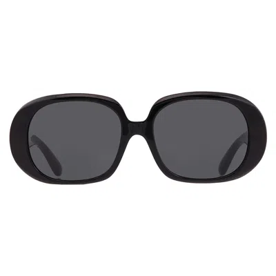 Dolce & Gabbana Dolce And Gabbana Dark Grey Oval Ladies Sunglasses Dg4476 501/87 56 In Black