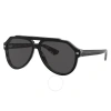 Dolce & Gabbana Sonnenbrille Mit Rundem Gestell In Black / Dark / Grey