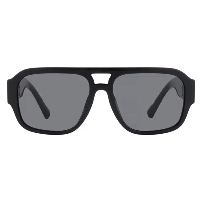 Dolce & Gabbana Dolce And Gabbana Dark Grey Pilot Men's Sunglasses Dg4506 501/87 58 In Black