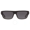 Dolce & Gabbana Dolce And Gabbana Dark Grey Rectangular Men's Sunglasses Dg4455 501/87 57 In Black / Dark / Grey
