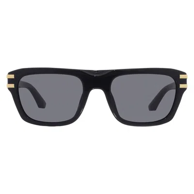Dolce & Gabbana Dolce And Gabbana Dark Grey Rectangular Men's Sunglasses Dg4496 501/87 54 In Black