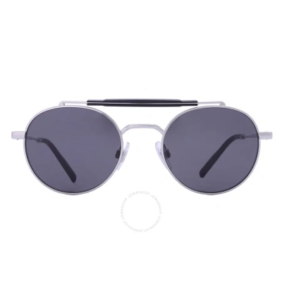 Dolce & Gabbana Dolce And Gabbana Dark Grey Round Men's Sunglasses Dg2295 05/87 51 In Dark / Grey / Silver