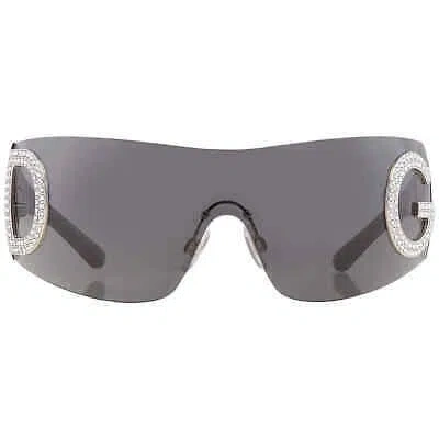 Pre-owned Dolce & Gabbana Dolce And Gabbana Dark Grey Shield Ladies Sunglasses Dg2298b 05/87 40 In Gray