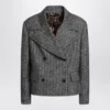 Dolce & Gabbana Women Wool Blend Striped Double-breasted Blazer In Gray
