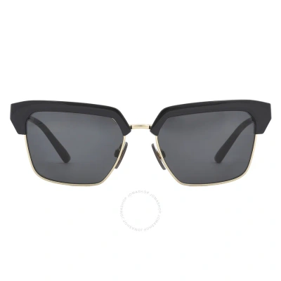 Dolce & Gabbana Dolce And Gabbana Dark Grey Square Men's Sunglasses Dg6185 501/87 55 In Black