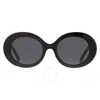 Dolce & Gabbana Dolce And Gabbana Darkj Grey Oval Ladies Sunglasses Dg4448 501/87 51 In Black / Dark / Grey