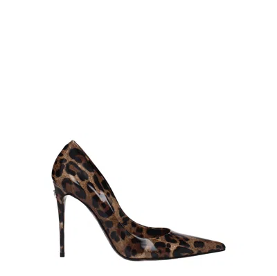 Dolce & Gabbana Dolce&gabbana Décolleté Woman Leather Brown/leopard