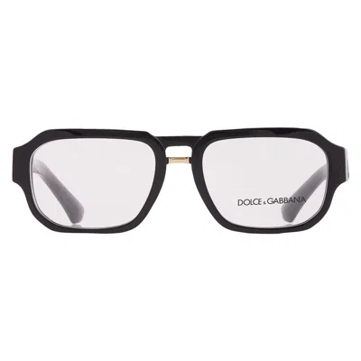 Dolce & Gabbana Dolce And Gabbana Demo Navigator Men's Eyeglasses Dg3389 501 53 In Black