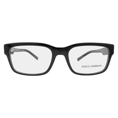 Dolce & Gabbana Dolce And Gabbana Demo Rectangular Men's Eyeglasses Dg3352 501 57 In Black
