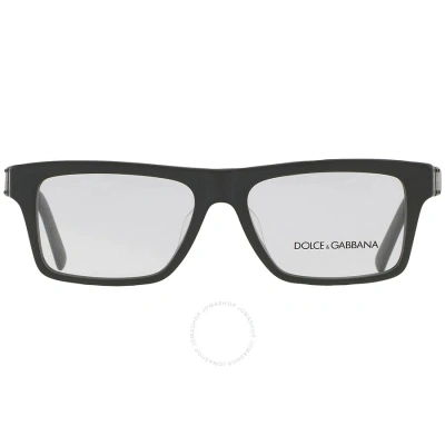 Dolce & Gabbana Dolce And Gabbana Demo Rectangular Men's Eyeglasses Dg3368f 3297 54 In Dark