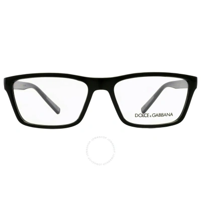 Dolce & Gabbana Dolce And Gabbana Demo Rectangular Men's Eyeglasses Dg5072 501 56 In Black