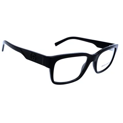 Dolce & Gabbana Dolce And Gabbana Demo Square Men's Eyeglasses Dg3352 501 55 In Black